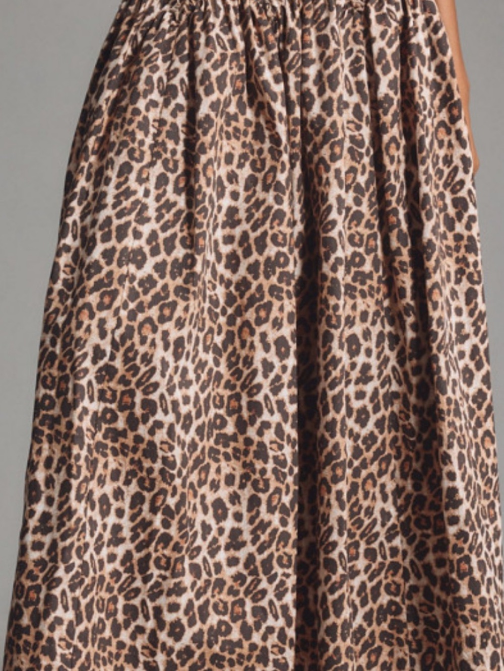 Mare Mare Anthropologie Basque Waist Leopard Print Maxi Skirt